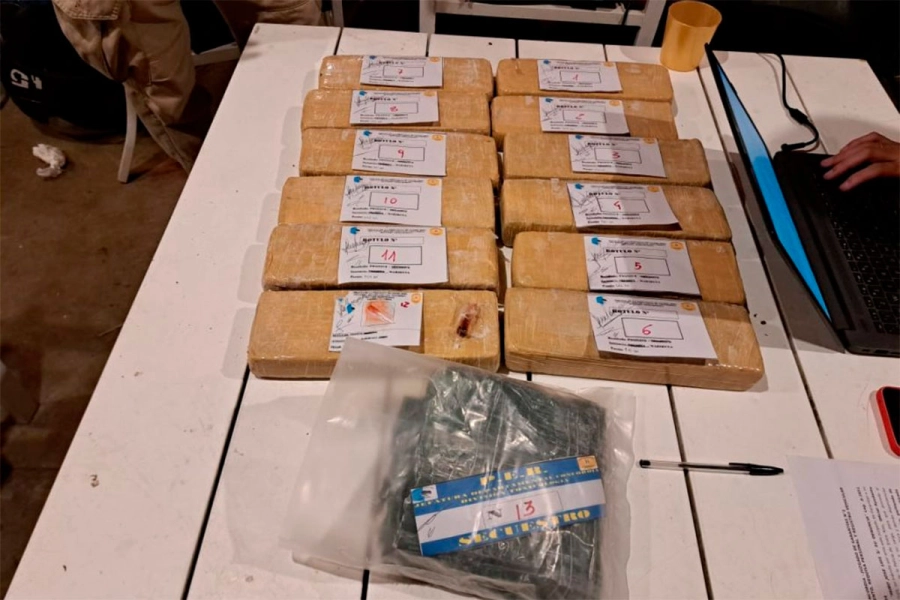 Hallaron 12 kilos de marihuana en Concordia (foto Concordia Policiales)
