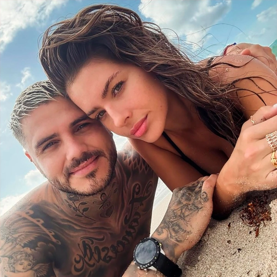 Mauro Icardi y La China Suárez, en Miami. (Foto: Instagram).