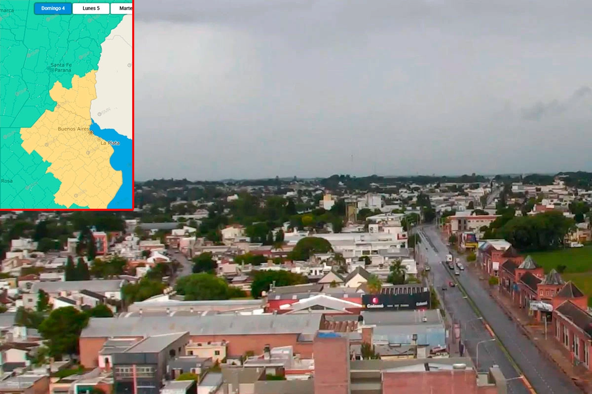Alerta para Entre Ríos y Buenos Aires. Alerta para Entre Ríos y Buenos Aires.