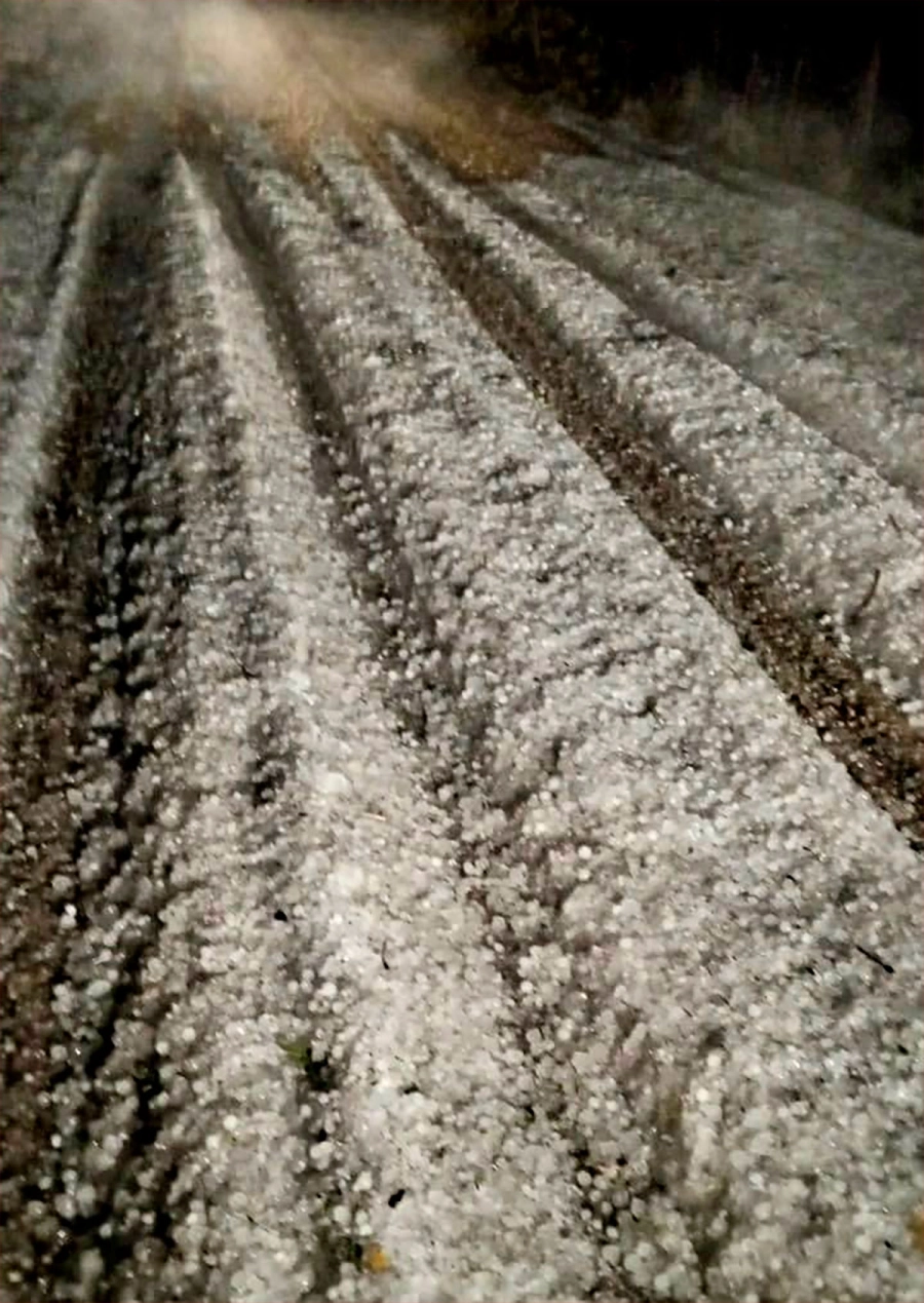 El granizo en San Pedro.