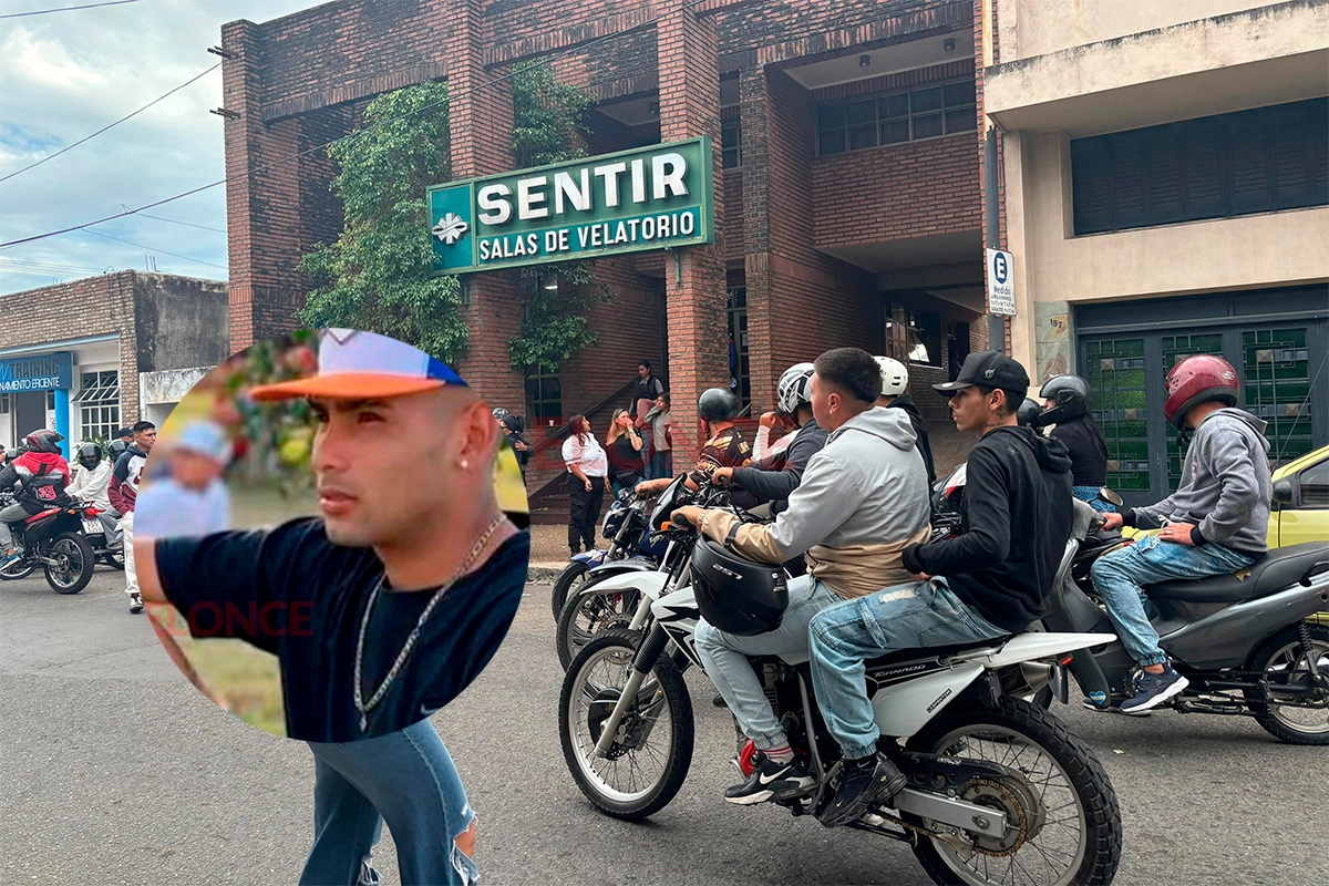 Con una caravana de motos Con una caravana de motos