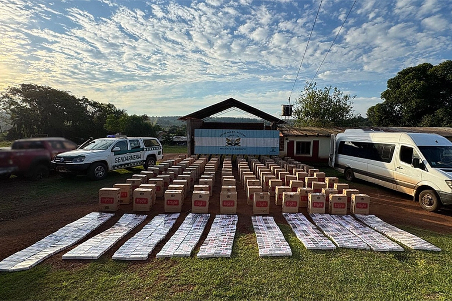 Cigarrillos incautados en Misiones. Gendarmer&iacute;a Nacional