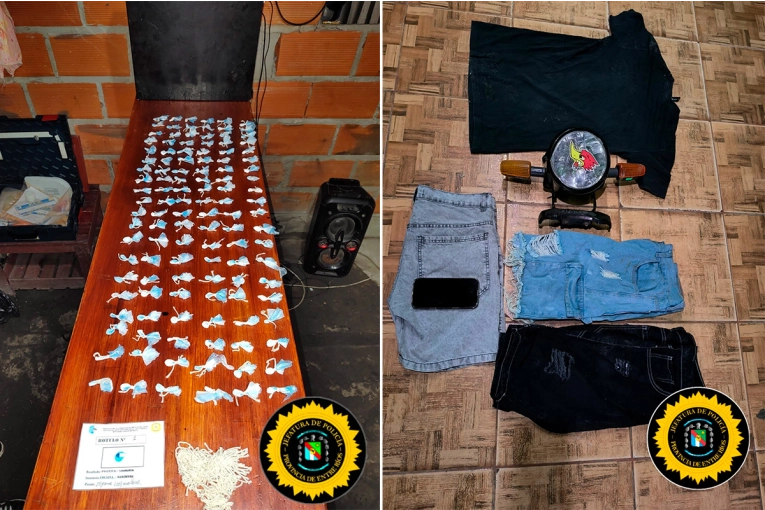 Allanamientos en Concordia: detuvieron a dos hombres buscados y secuestraron cocaína