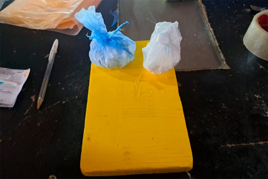 Ordenanza escolar detenido con cocaína marcada con el sello del “Delfín” (foto Concordia Policiales)