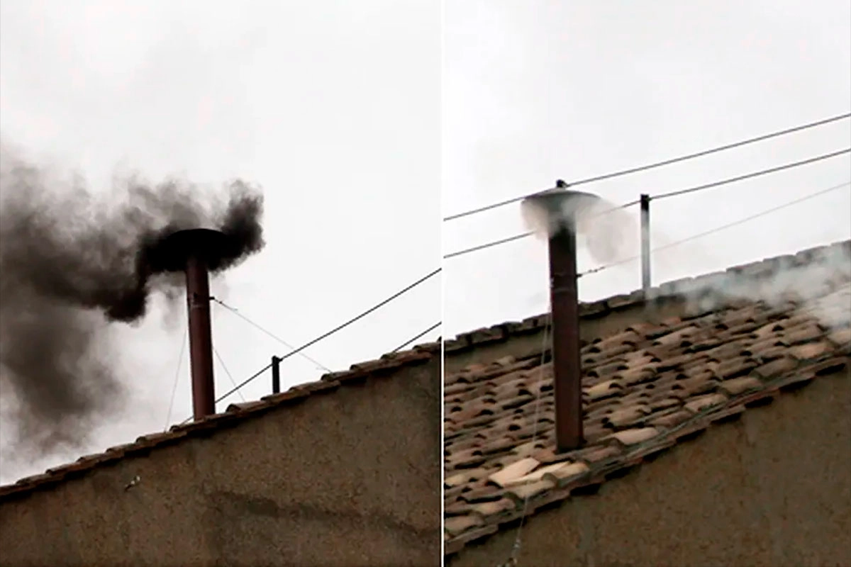 Fumata en el Vaticano. Fumata en el Vaticano.