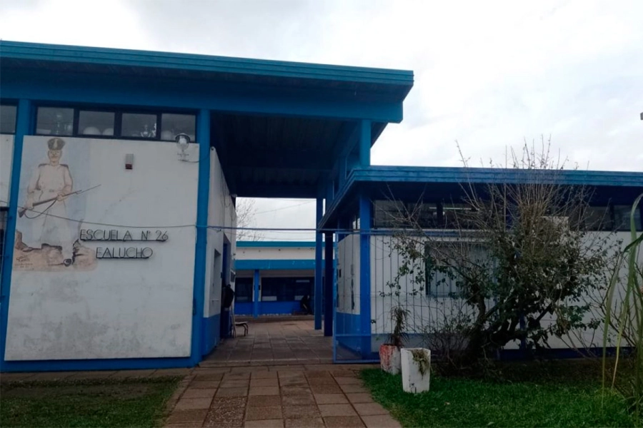 La escuela de Colonia Freitas, en el Departamento Federaci&oacute;n (foto Chajar&iacute; al d&iacute;a)