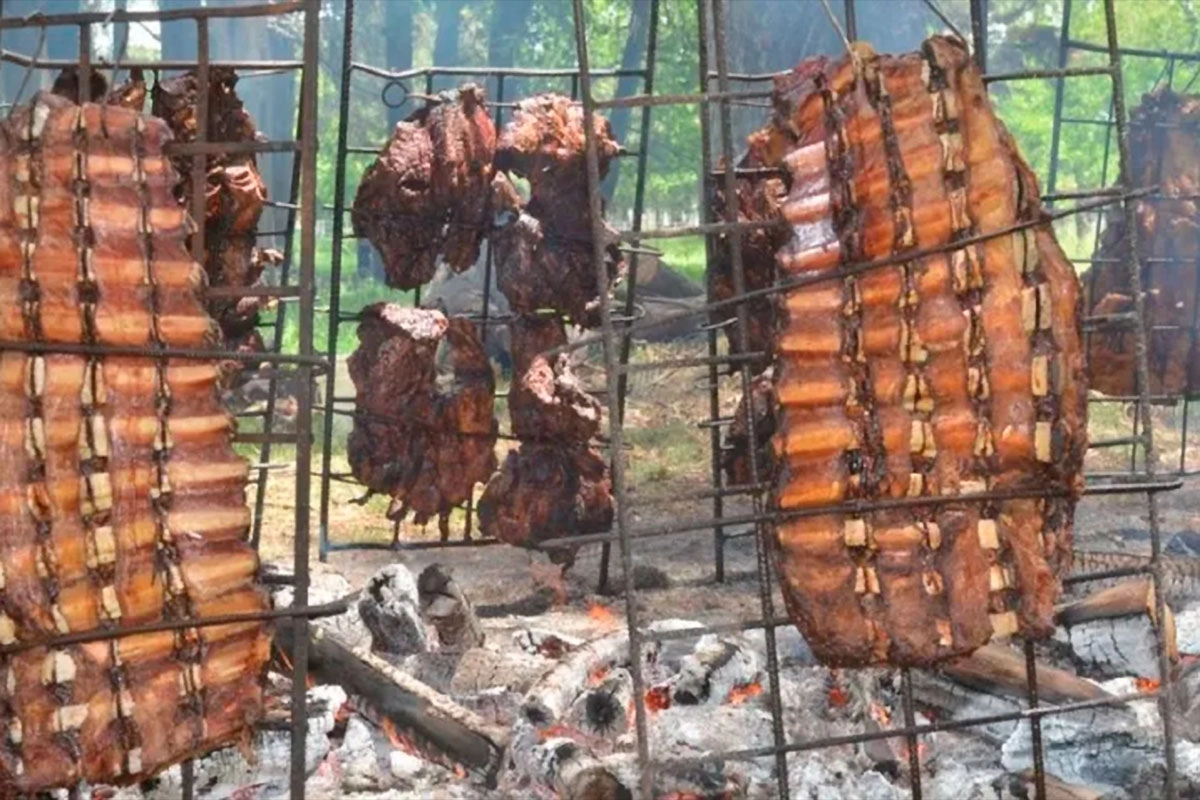 Asado a la estaca. Asado a la estaca.