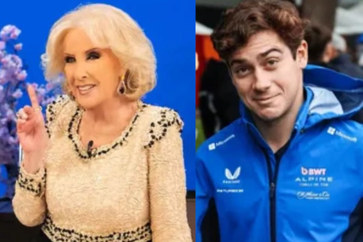 Divertida interacción entre Colapinto y Mirtha. Divertida interacción entre Colapinto y Mirtha.