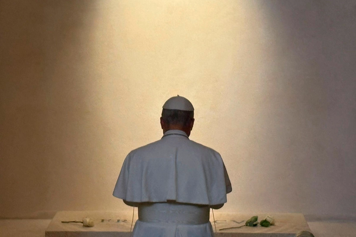 La imagen del papa León XIV. La imagen del papa León XIV.
