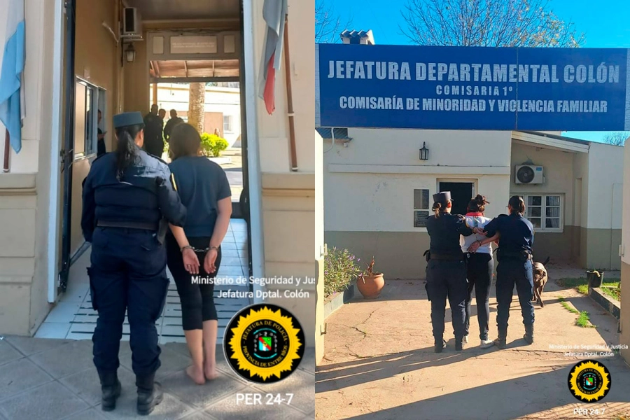 Incidente familiar termin&oacute; con choque y varios aprehendidos en Col&oacute;n (foto Polic&iacute;a de Entre R&iacute;os)