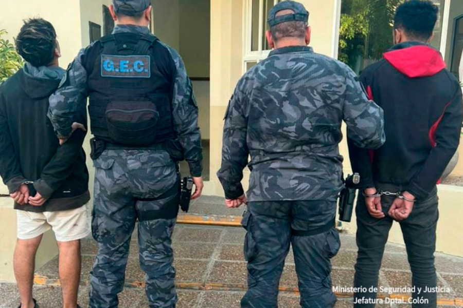 Agresi&oacute;n familiar y persecuci&oacute;n policial con detenidos en Col&oacute;n (foto Polic&iacute;a de Entre R&iacute;os)