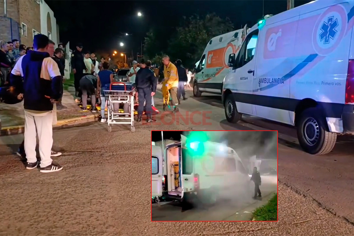 Siniestro vial en Paraná e incidente en ambulancia Siniestro vial en Paraná e incidente en ambulancia