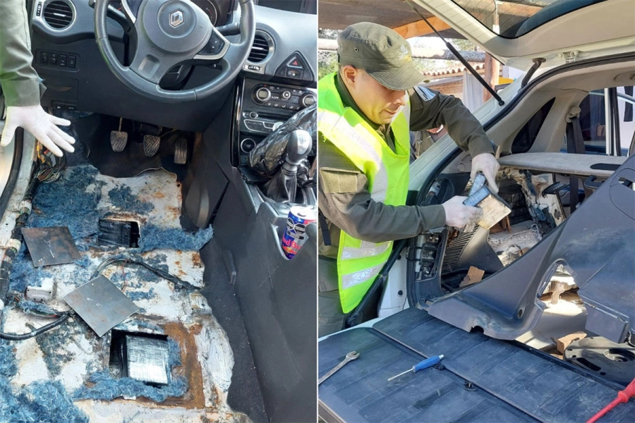 Cocaína incautada en Salta. Gendarmería Nacional