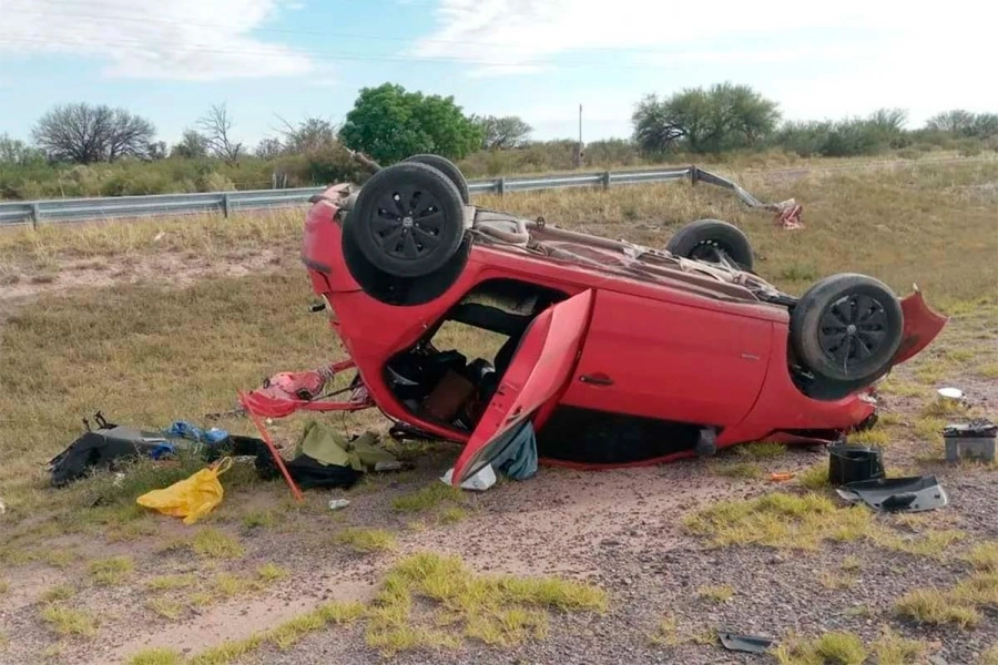Así quedó el auto tras el accidente