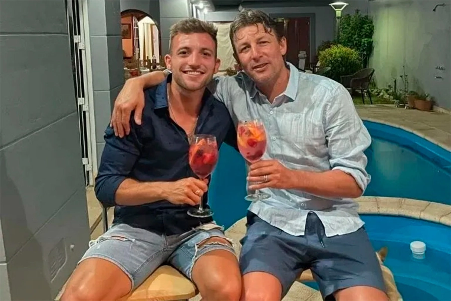 Ignacio junto a Gabriel Heinze