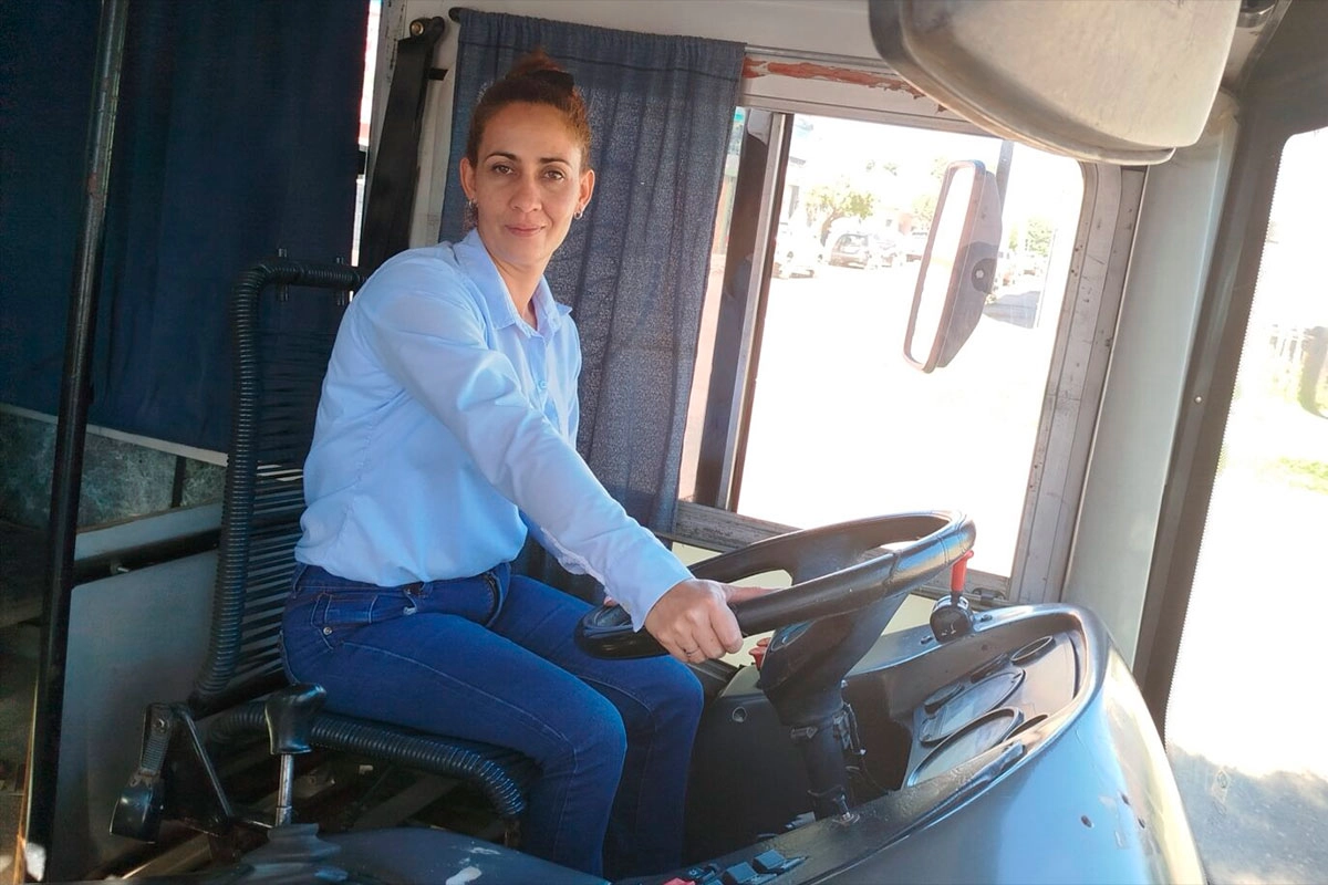 Sabrina Céspedes en su primer viaje. Sabrina Céspedes en su primer viaje.