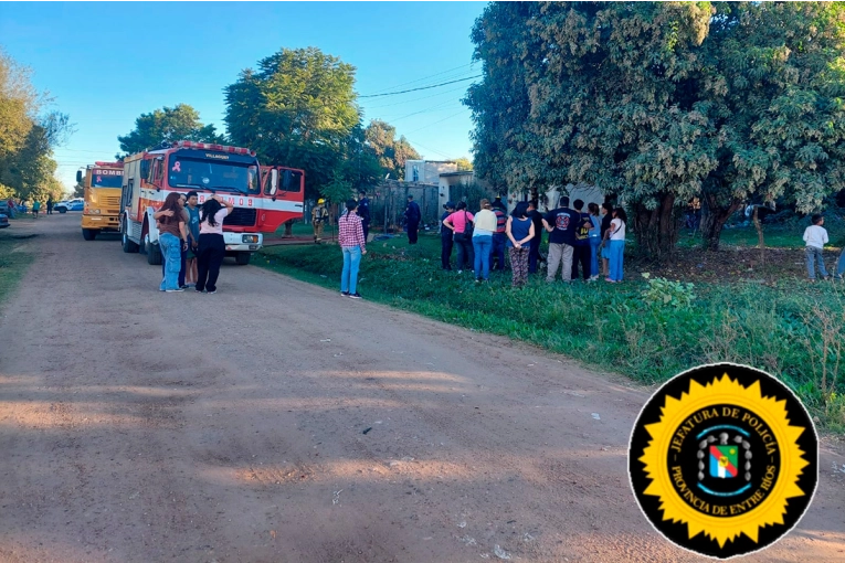 Voraz incendio afectó a una vivienda de Villaguay