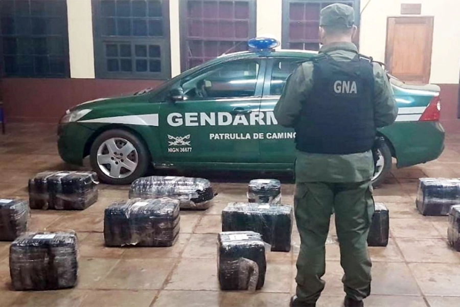 201 kilos de marihuana en Misiones. Gendarmería Nacional