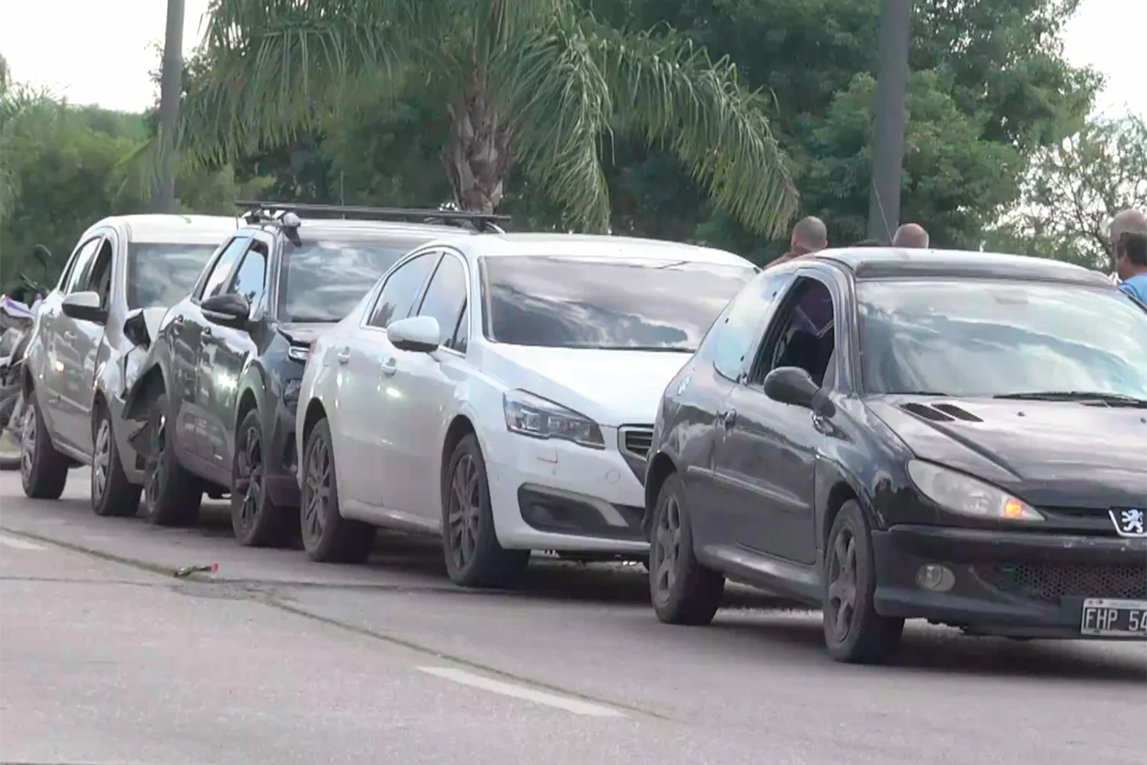 Choque en cadena en Avenida Uranga