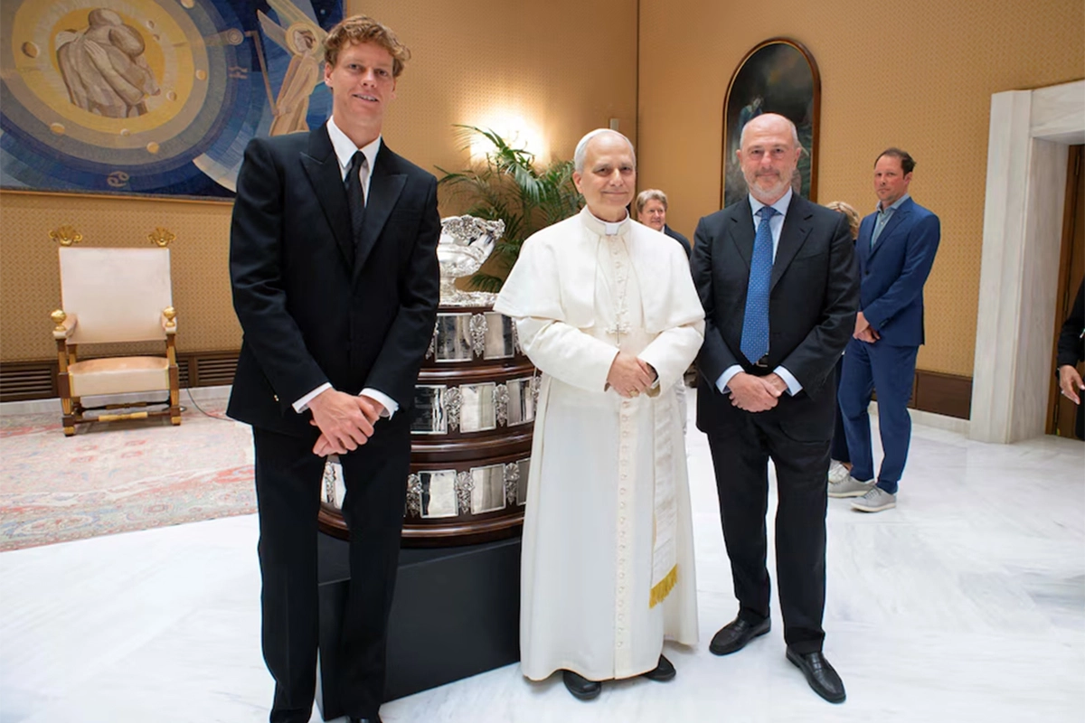 El Papa junto a Sinner en el Vaticano. El Papa junto a Sinner en el Vaticano.