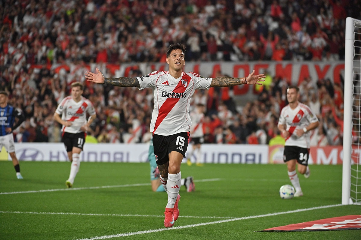 Driussi volvió a anotar para River. Driussi volvió a anotar para River.