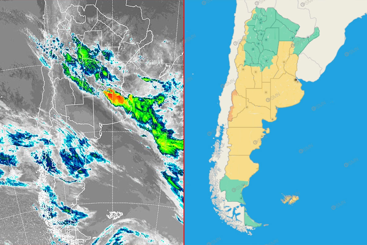 Alerta por tormentas para el sábado. Alerta por tormentas para el sábado.