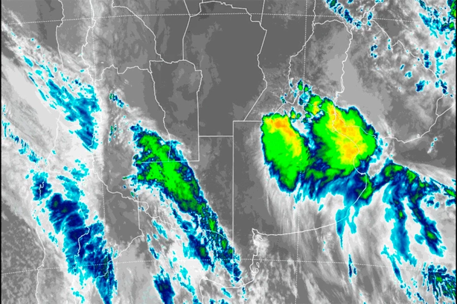 Alerta amarilla por tormenta y viento en Entre R&iacute;os (foto SMN)