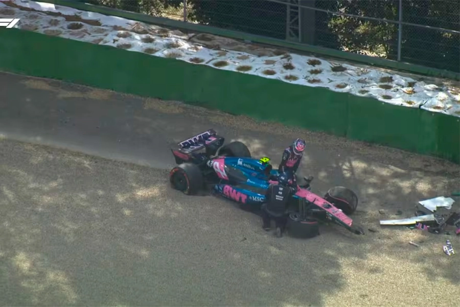 As&iacute; qued&oacute; el auto del piloto argentino. Foto: Archivo Elonce.