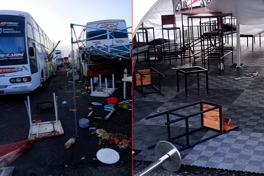 Temporal que causó graves daños en el autódromo Ciudad de Paraná (foto Eduardo Locoste)