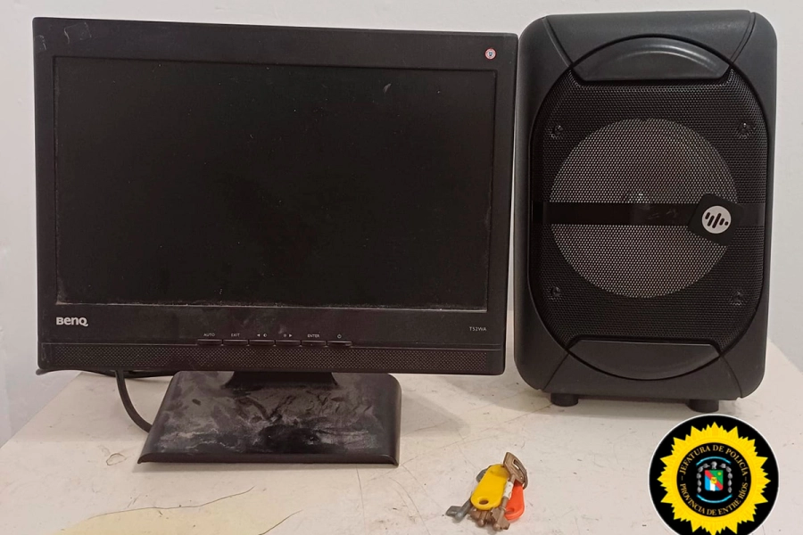 Los elementos recuperados tras robos a escuela de Paran&aacute; (foto Polic&iacute;a de Entre R&iacute;os)