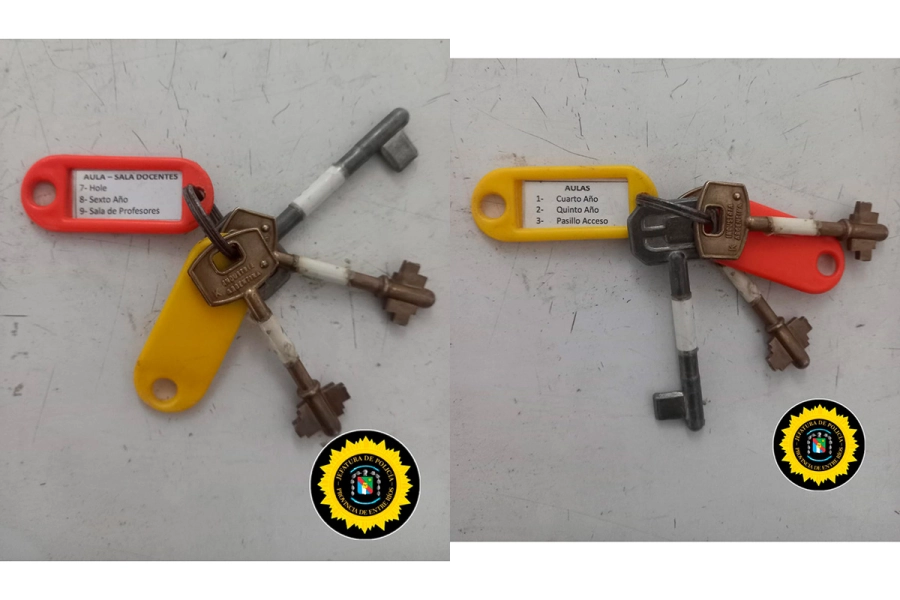 Los elementos recuperados tras robos a escuela de Paran&aacute; (foto Polic&iacute;a de Entre R&iacute;os)