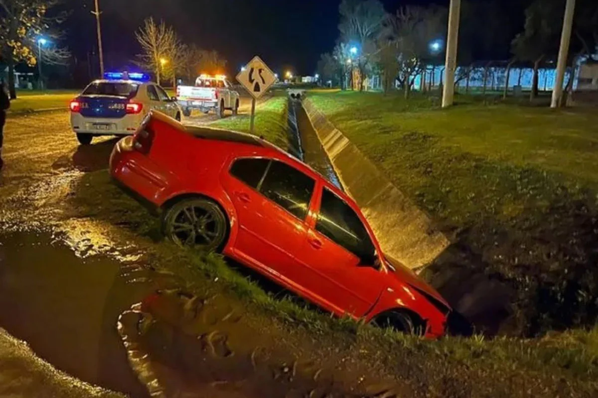 Así quedó el auto.