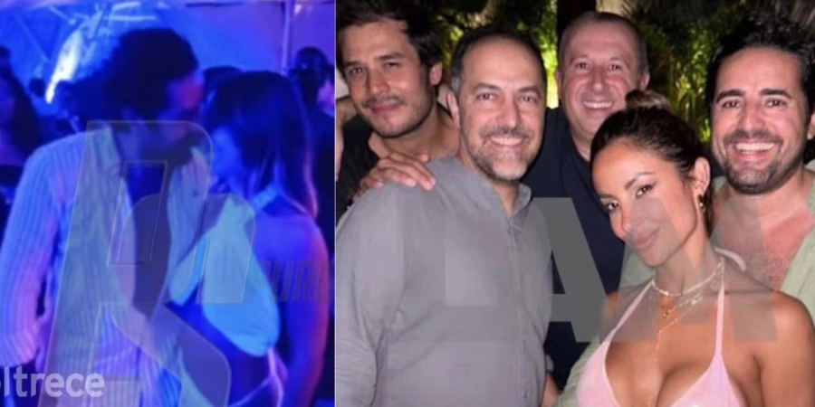 Lourdes S&aacute;nchez con el empresario. Mitre