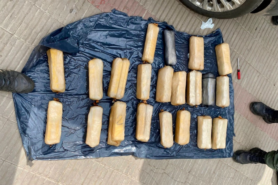 Cocaína incautada. Gendarmería Nacional.