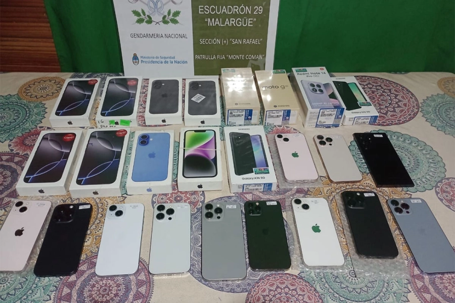 Celulares de contrabando. Gendarmería Nacional