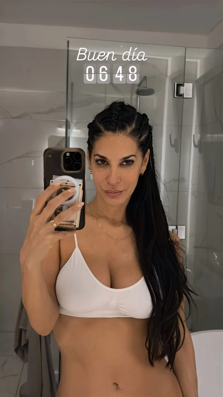 Silvina Escudero y la selfie tomada frente al espejo. Instagram