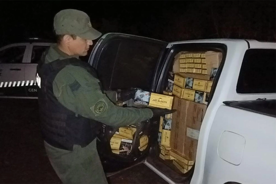 Cigarrillos incautados en Misiones. Gendarmería Nacional