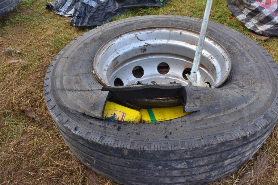 425 kilos de cocaína en gomería. Gendarmería Nacional