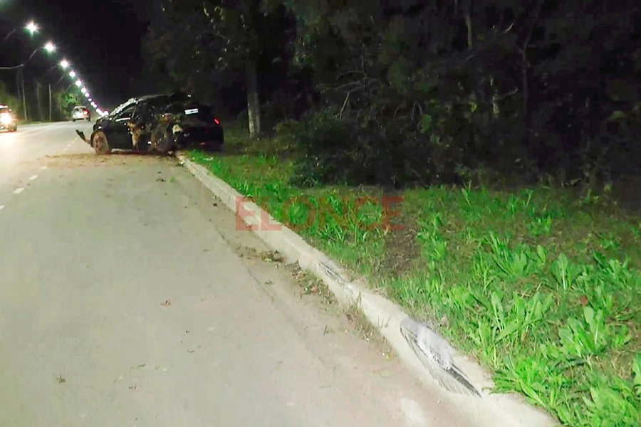 Auto choc&oacute; contra &aacute;rbol en Paran&aacute;. Elonce