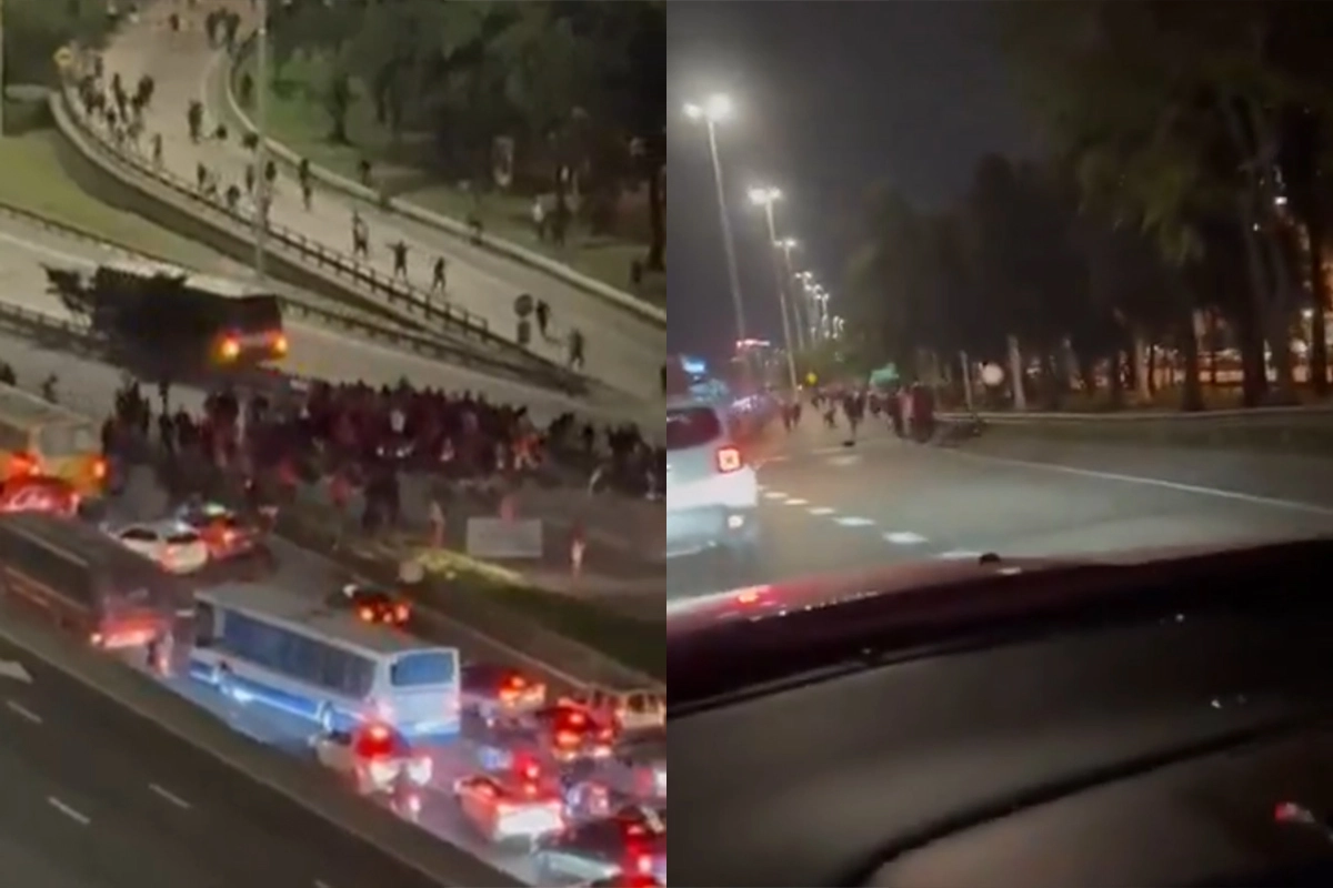 Hinchas de River y de Platense se cruzaron. Hinchas de River y de Platense se cruzaron.