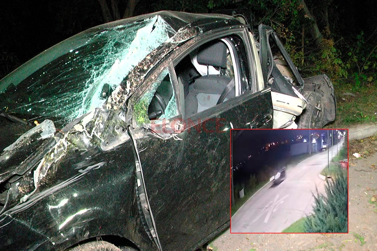 Auto destruido tras chocar contra un árbol en Paraná Auto destruido tras chocar contra un árbol en Paraná