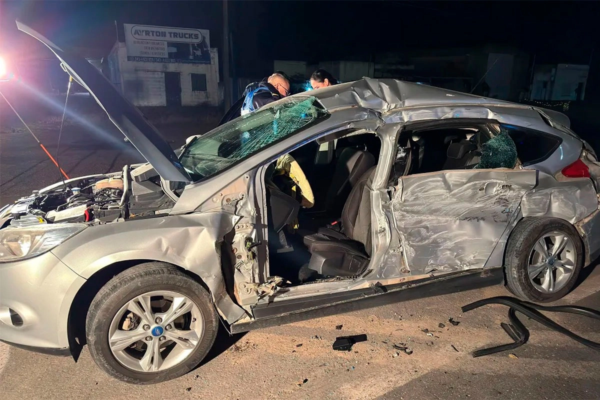 Fuerte choque en Crespo Fuerte choque en Crespo
