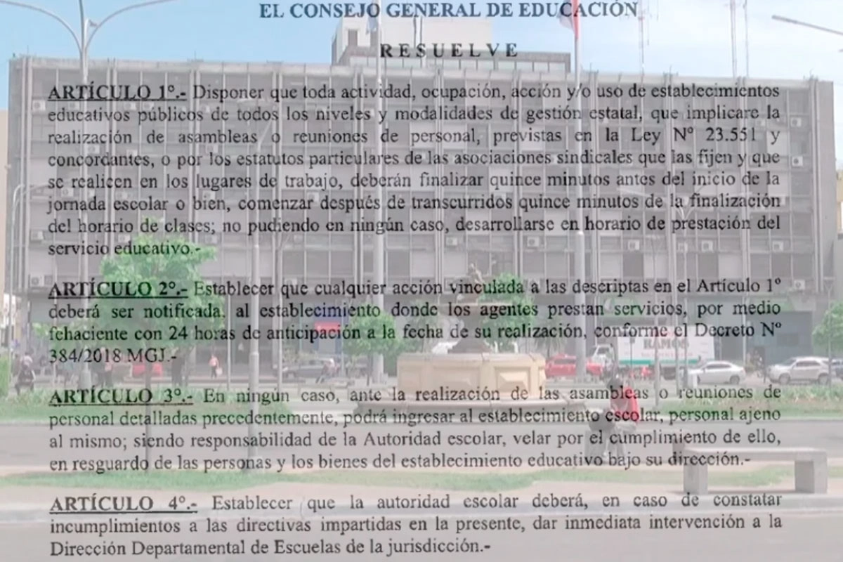 Resolución del CGE sobre asambleas. Resolución del CGE sobre asambleas.
