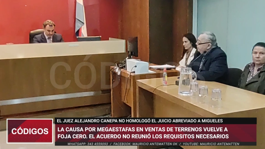 Momento de la lectura del fallo. Foto: C&oacute;digos