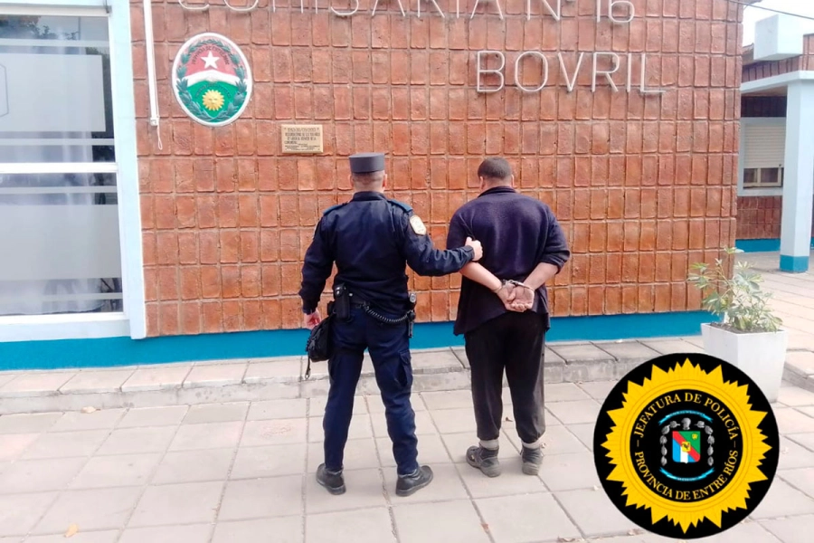 La persona detenida tras el robo. Foto: P.E.R.
