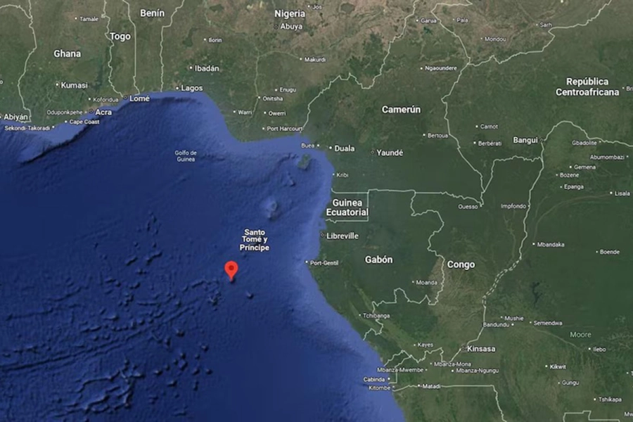 La localizaci&oacute;n exacta de Annob&oacute;n. Foto: Infobae.