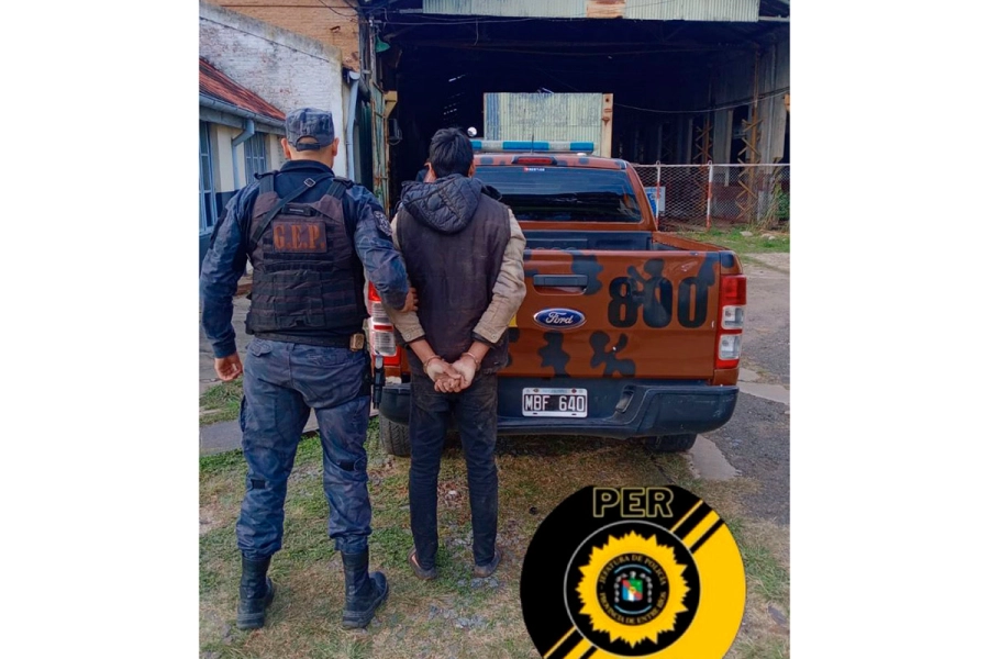 Detenido por robo en Paran&aacute; (foto Polic&iacute;a de Entre R&iacute;os)