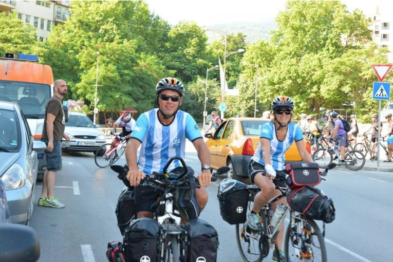Entrerriano inicia una nueva travesía para llegar en bicicleta al Mundial 2026