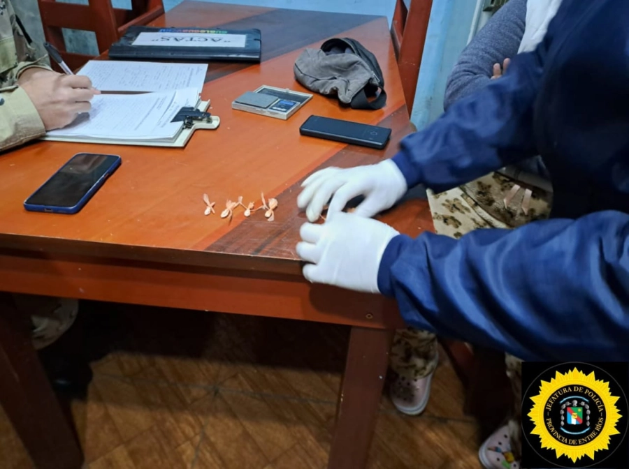 La droga encontrada en uno de los allanamientos. Foto: Delitos Rurales.