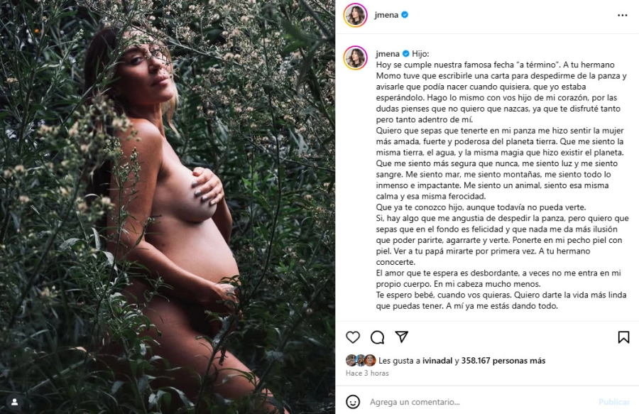 El posteo de Jimena Bar&oacute;n. Instagram